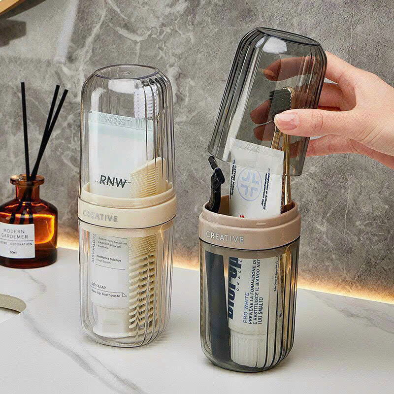 Hộp đựng bàn chải, kem đánh răng du lịch Phượt Dã Ngoại Đi Chơi Hộp Đựng Bàn Chải , Kem Đánh Răng ( Thân Hộp Có Thể Sử Dụng Như Ly ) - Thích Hợp Với Những Chuyến Du Lịch , Công Tác- Hàng chính hãng