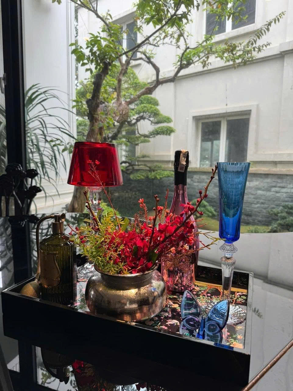 Set 2 bình hoa giả cổ Loberon hàng chính hãng