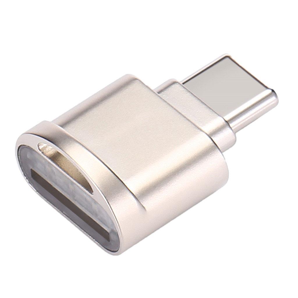 USB 3.1 Type-C to TF Card Reader OTG Adapter for Micro Card-Golden