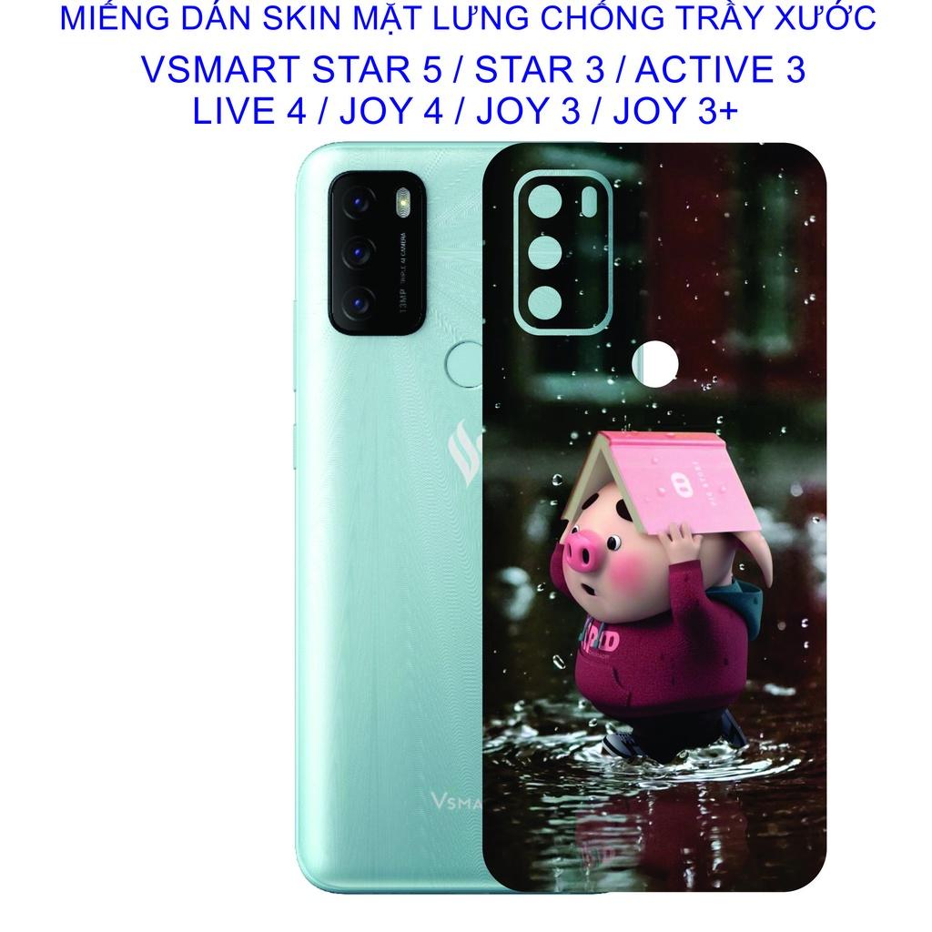 Miếng Dán Skin mặt lưng dành cho Vsmart Start 5 / Start 3 / Active 3 / live 4 / joy4 / joy3 / joy3+ chống trầy xước