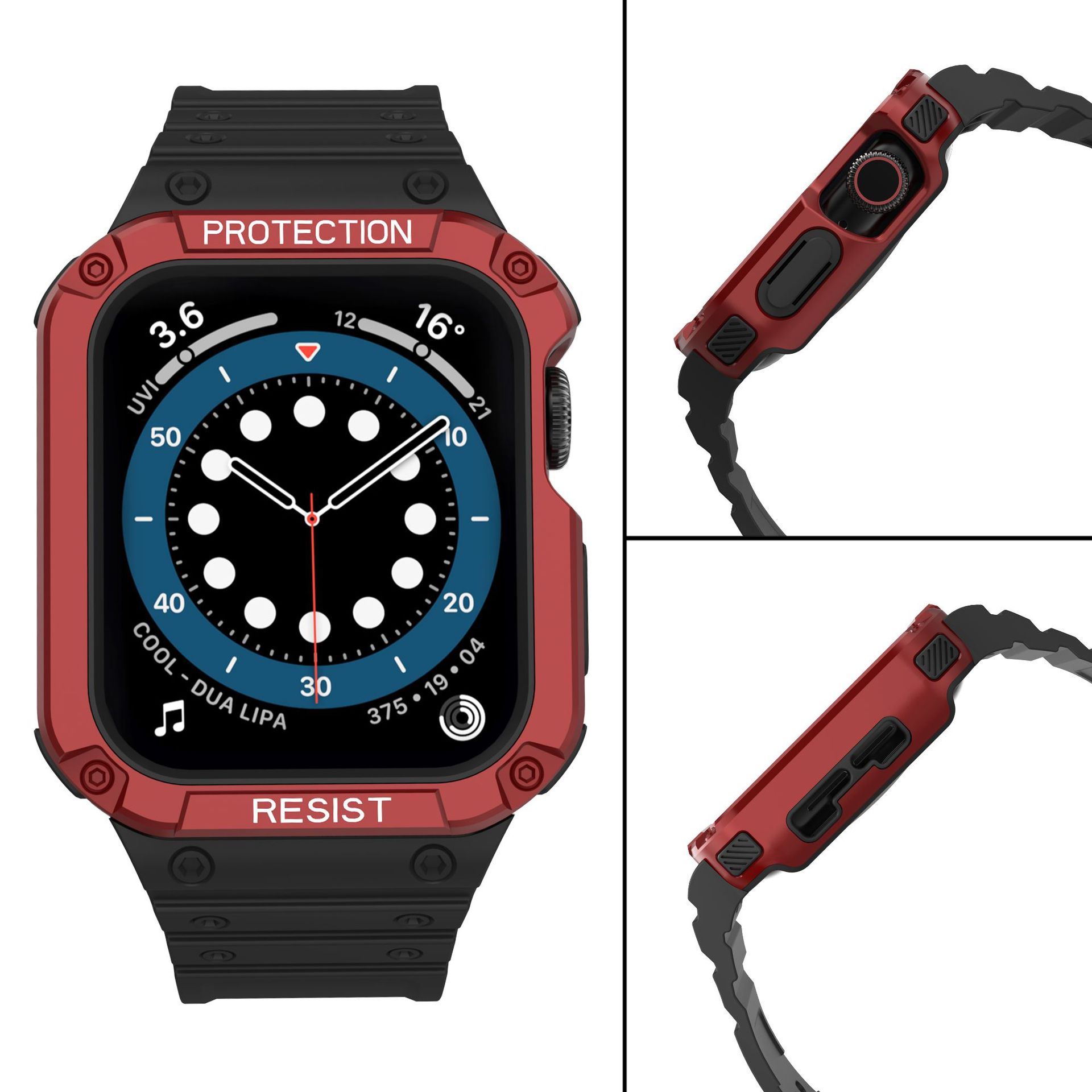 Ốp Case bảo vệ tích hợp dây đeo cho Apple Watch Series 4/5/6/SE/7/8/9/SE2 Size 40mm/41mm/44mm/45mm - Hàng Chính Hãng
