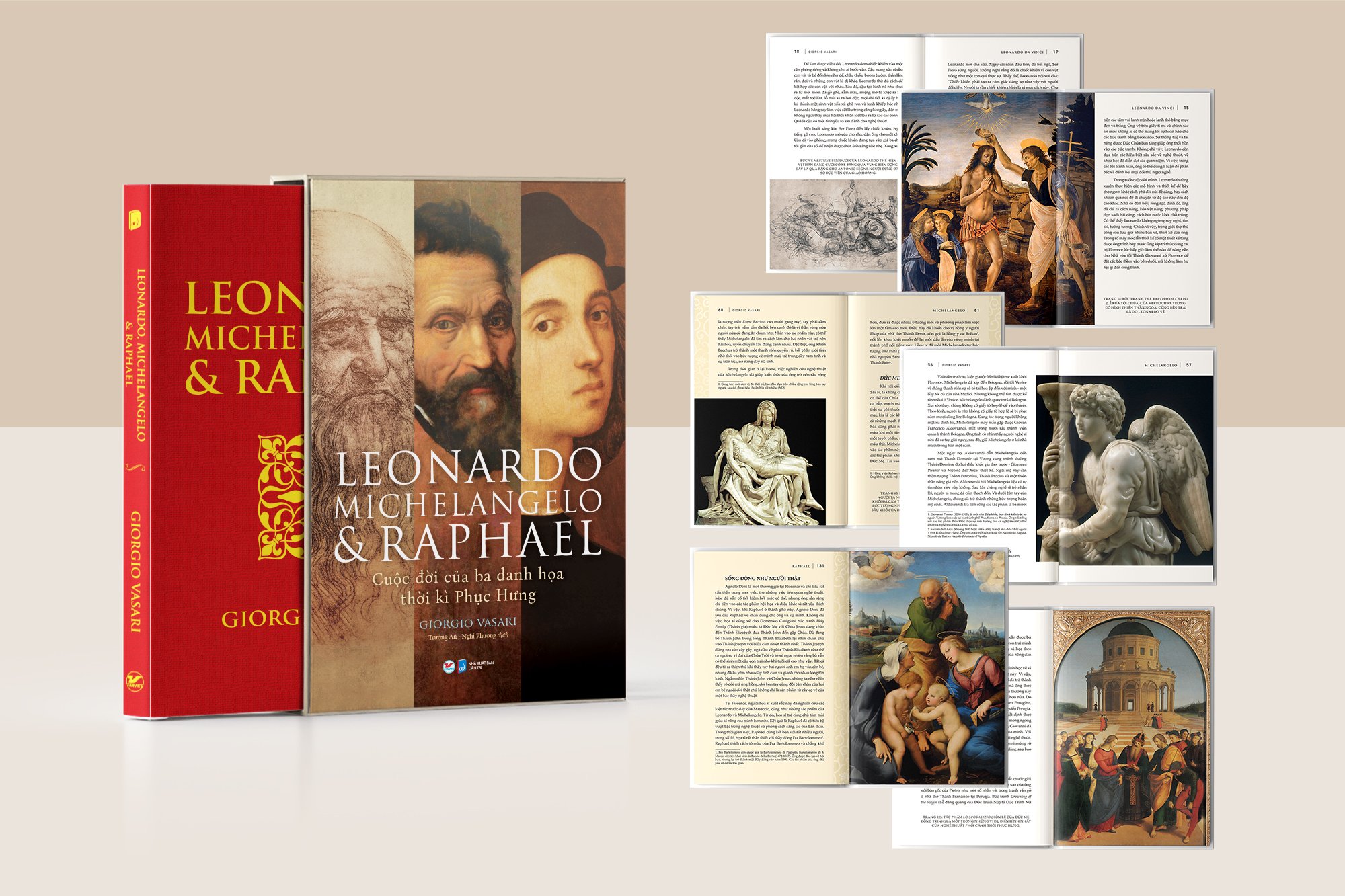 BỘ SÁCH DELUXE BOOKS (BỘ SÁCH SANG TRỌNG) - Leonardo, Michelangelo & Raphael - Cuộc đời của ba danh họa thời kì Phục Hưng