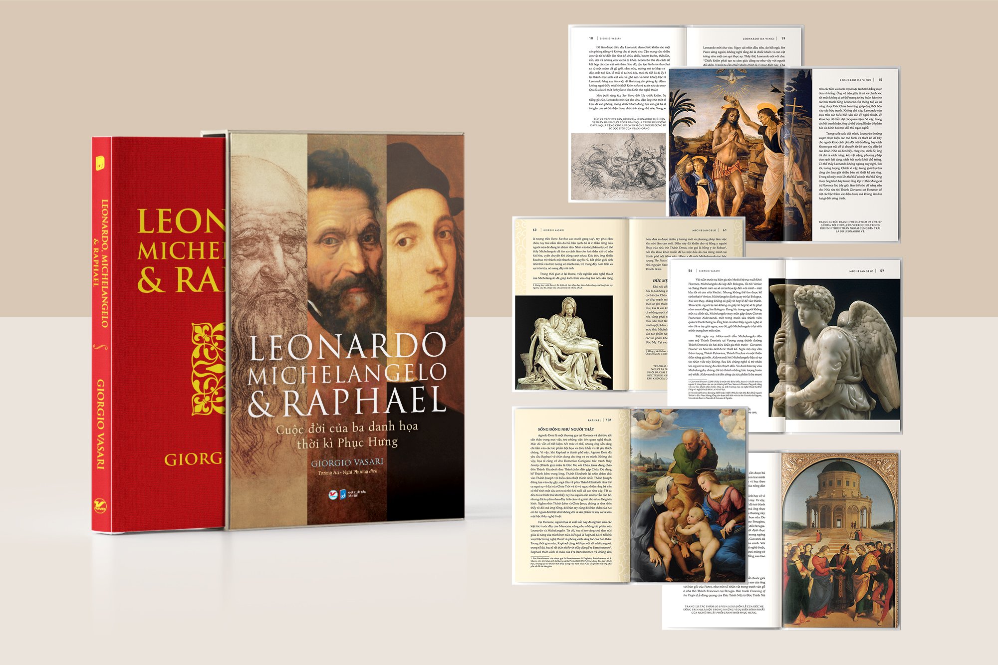 BỘ SÁCH DELUXE BOOKS - Leonardo, Michelangelo & Raphael - Cuộc đời của ba danh họa thời kì Phục Hưng
