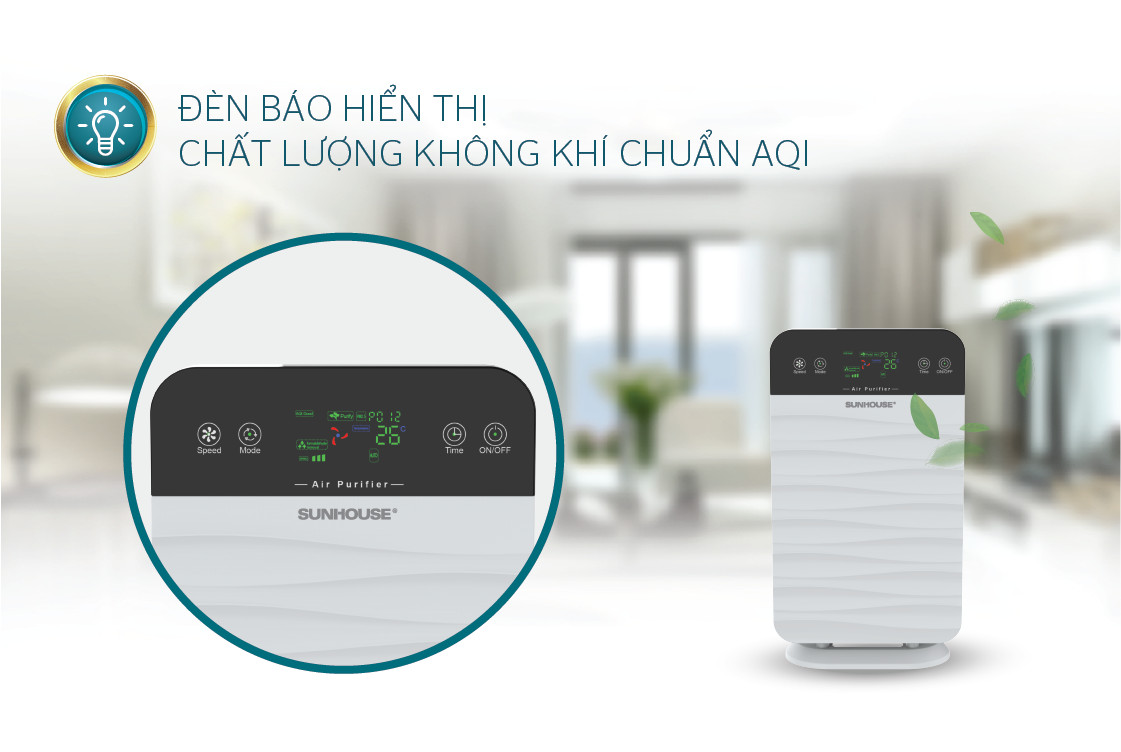 Máy lọc không khí SUNHOUSE SHD-15AP9715 (40W) - Hàng chính hãng