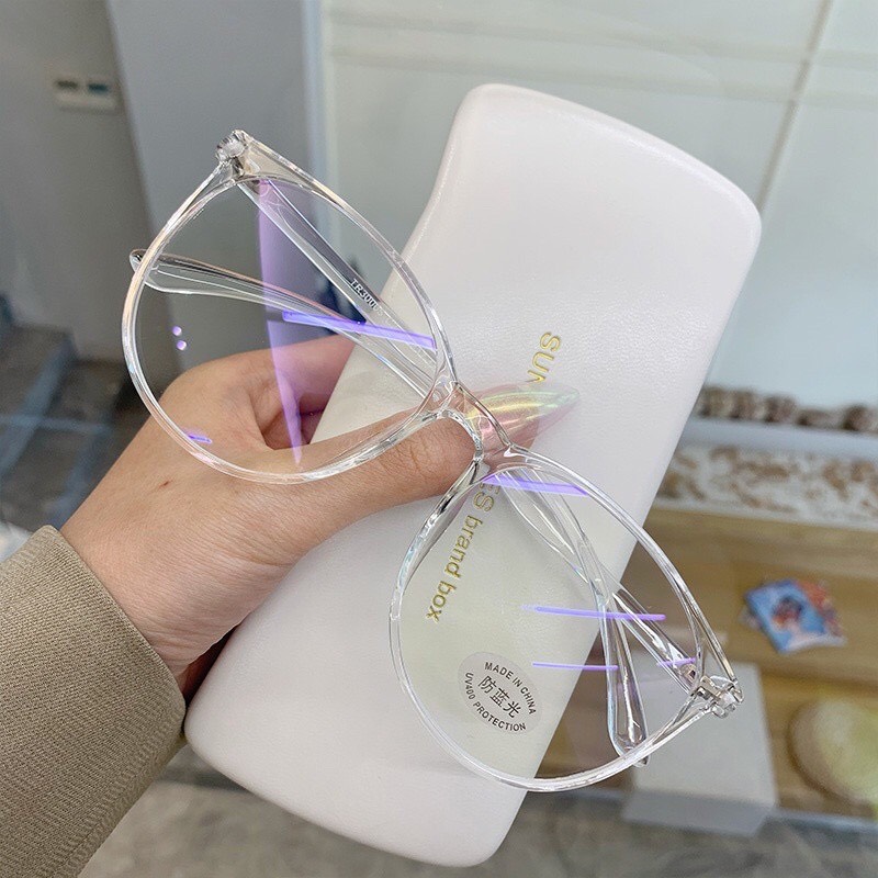 Kính mát gọng nhựa trong suốt chất đẹp chống tia uv bức xạ mẫu thời trang nam nữ Tatitava