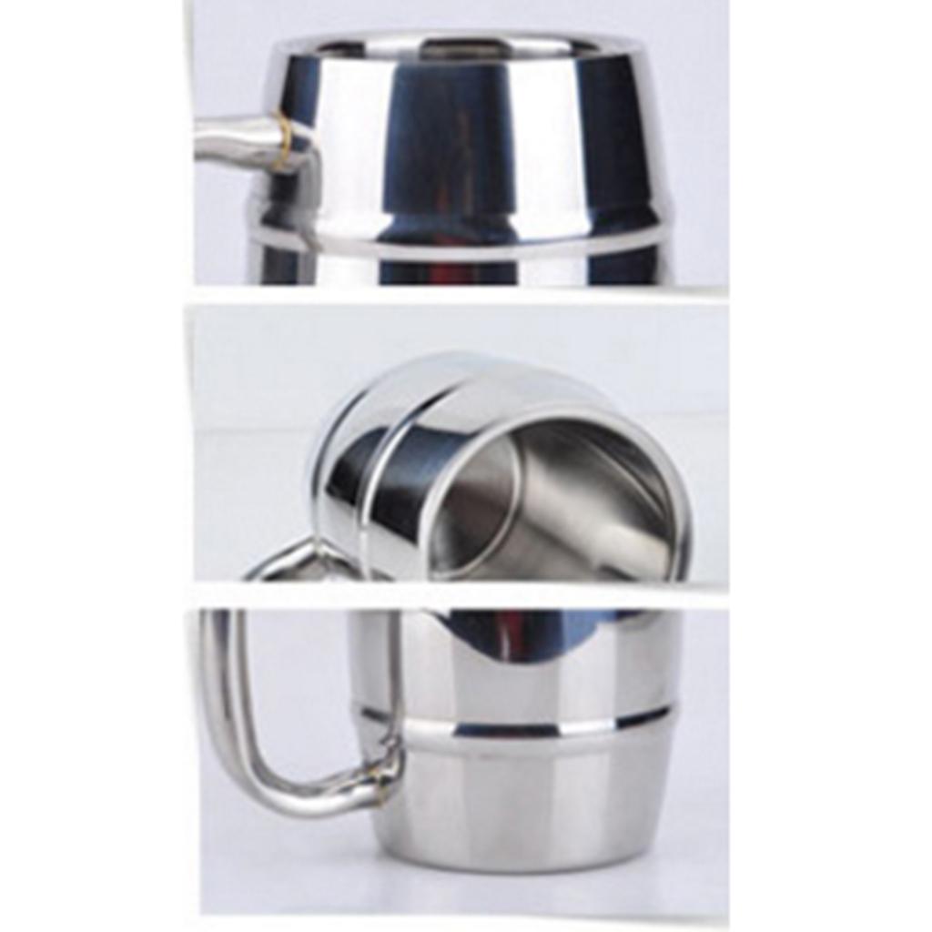 Thép Không Gỉ Cup Cup Double Wall Uống Sữa Cà Phê Trà Mug