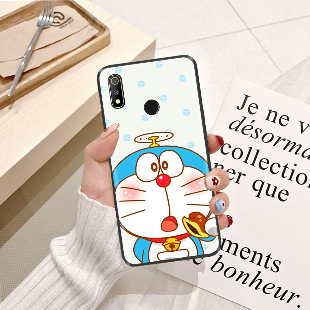 Ốp lưng điện thoại Realme 3 viền silicon dẻo TPU  hình Doremon Dễ Thương - Hàng chính hãng