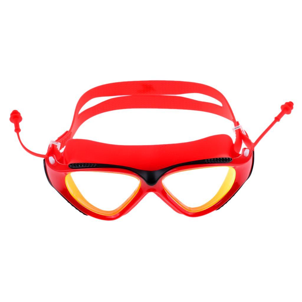 Adjustable Adult Swim Race Swimming Goggles Glasses Anti Fog UV Protection with Ear Plug + Protective Case