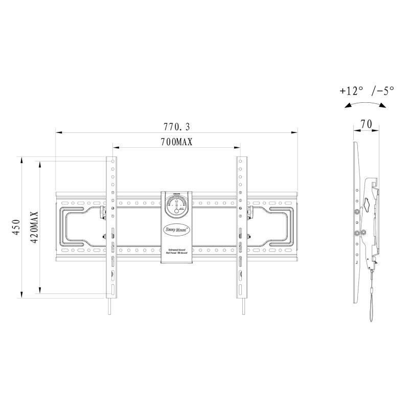 [New 2023] Giá treo - khung treo nghiêng Tivi North Bayou NB DF80-T từ TV 65 - 90 inch - Hàng chính hãng