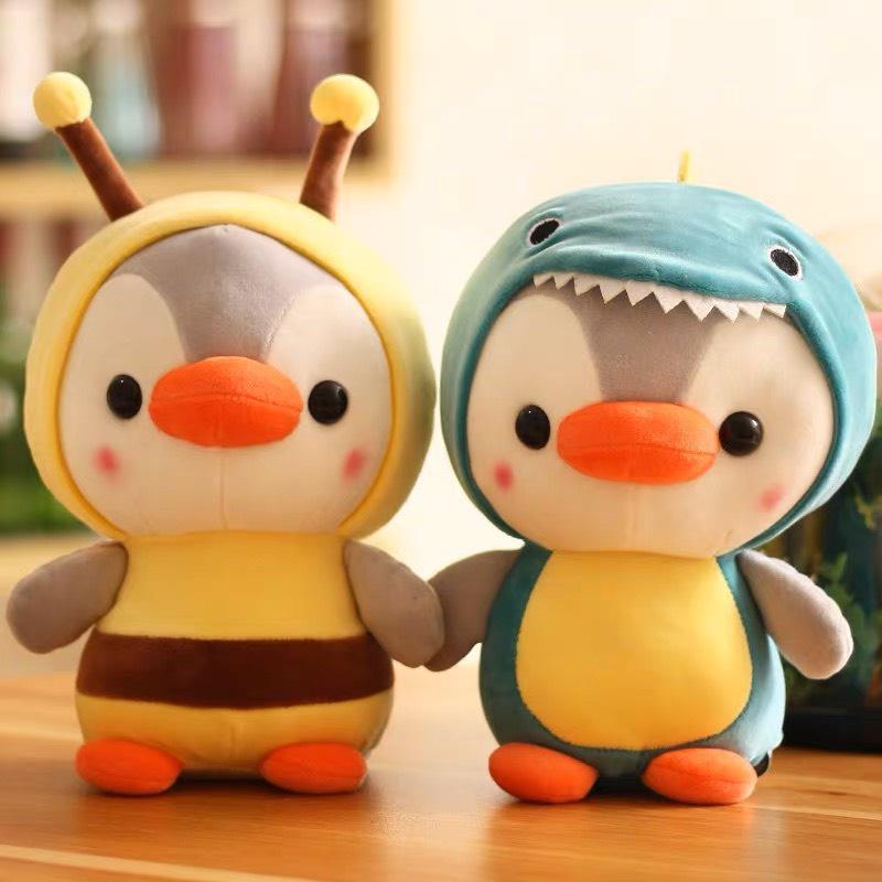 Gấu Bông Cánh Cụt Cosplay Mềm Mịn Size 25 cm 4 Màu Đáng Yêu