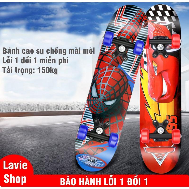 Ván Trượt Trẻ Em, Ván Trượt Skateboard Thể Thao Chất Liệu Gỗ Phong Ép Nhiệt Cao Cấp Họa Tiết Ngỗ Nghĩnh