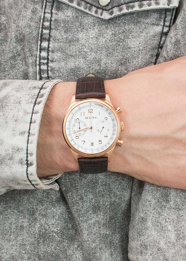 Đồng hồ nam dây da bulova 97B148