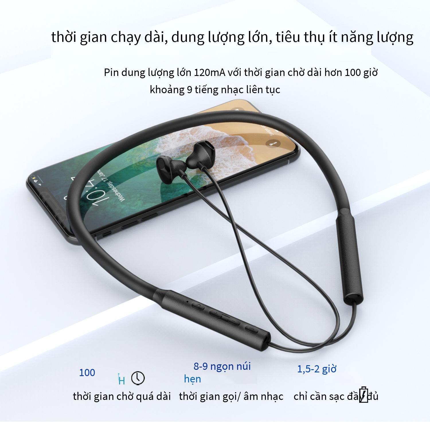 Khuyến mại mới Tai nghe Bluetooth W18 thể thao không dây chạy in-ear thời lượng pin chờ siêu dài có dây giảm tiếng ồn