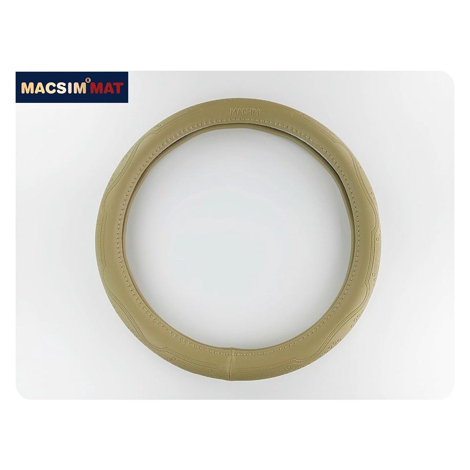 Bọc vô lăng cao cấp Macsim mã L611 chất liệu da thật - Khâu tay 100% size M màu be,nâu, đen