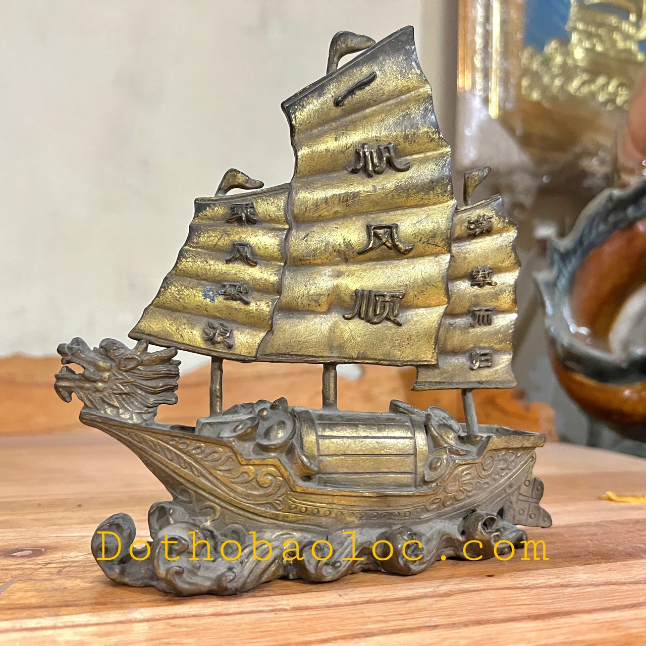 Thuận Buồm Xuôi Gió bằng đồng cao 17cm