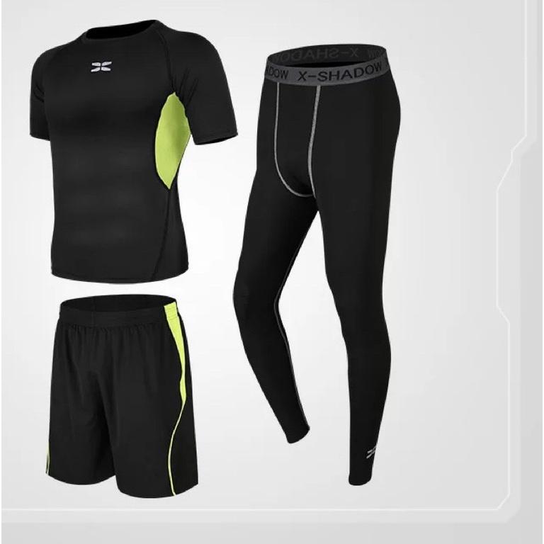 (TN1) Sét Tập GYM Nam legging co giãn giữ nhiệt - chạy bộ - Hàng Quảng Châu
