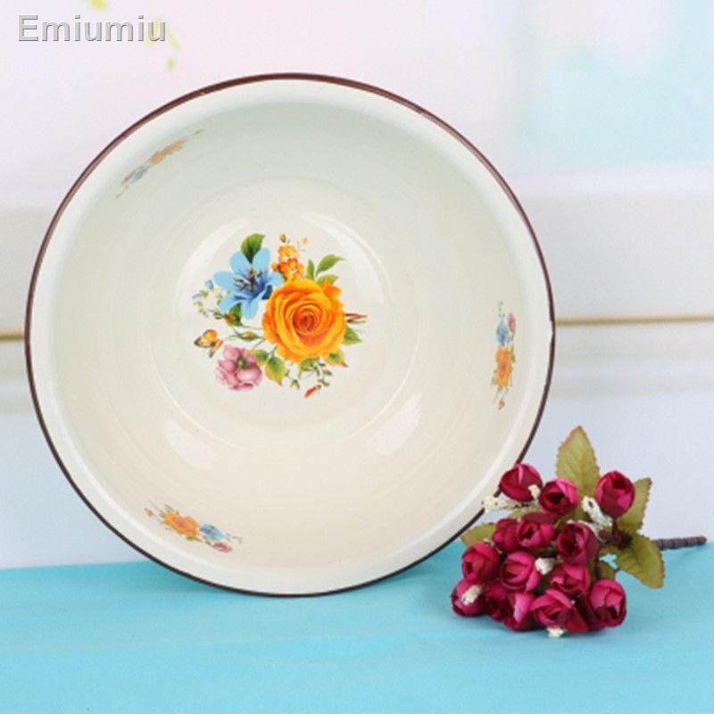 ✢┇chậu rửa mặt cho bé chậu rửa mặt tráng men dày dặn thêm chậu tráng men dày kiểu cũ rửa mông gia dụng Chậu rửa quần áo