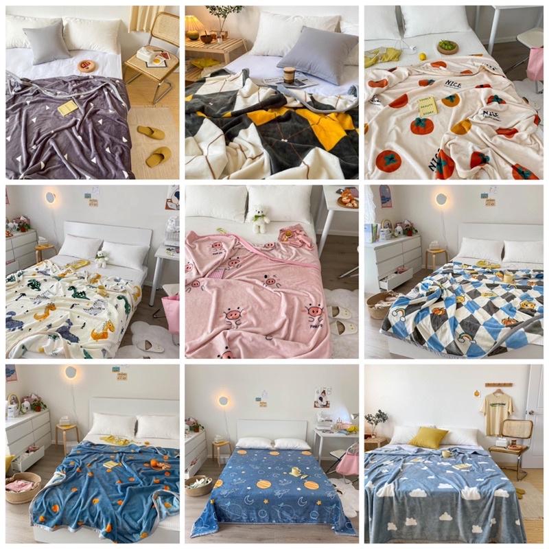Chăn nhung tuyết sữa mẫu mới 2021 size 2mx2m3 nặng 1,5kg