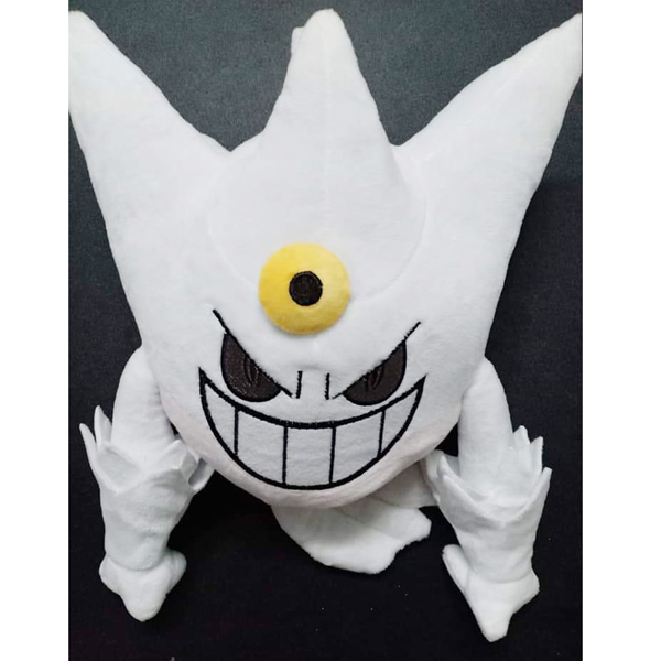 Gấu Bông Pokemon - Gengar Trắng 3 Mắt (35 Cm) Gb185 (Tặng 1 Móc Khóa Dây Da Pu Đính Đá Lấp Lánh)