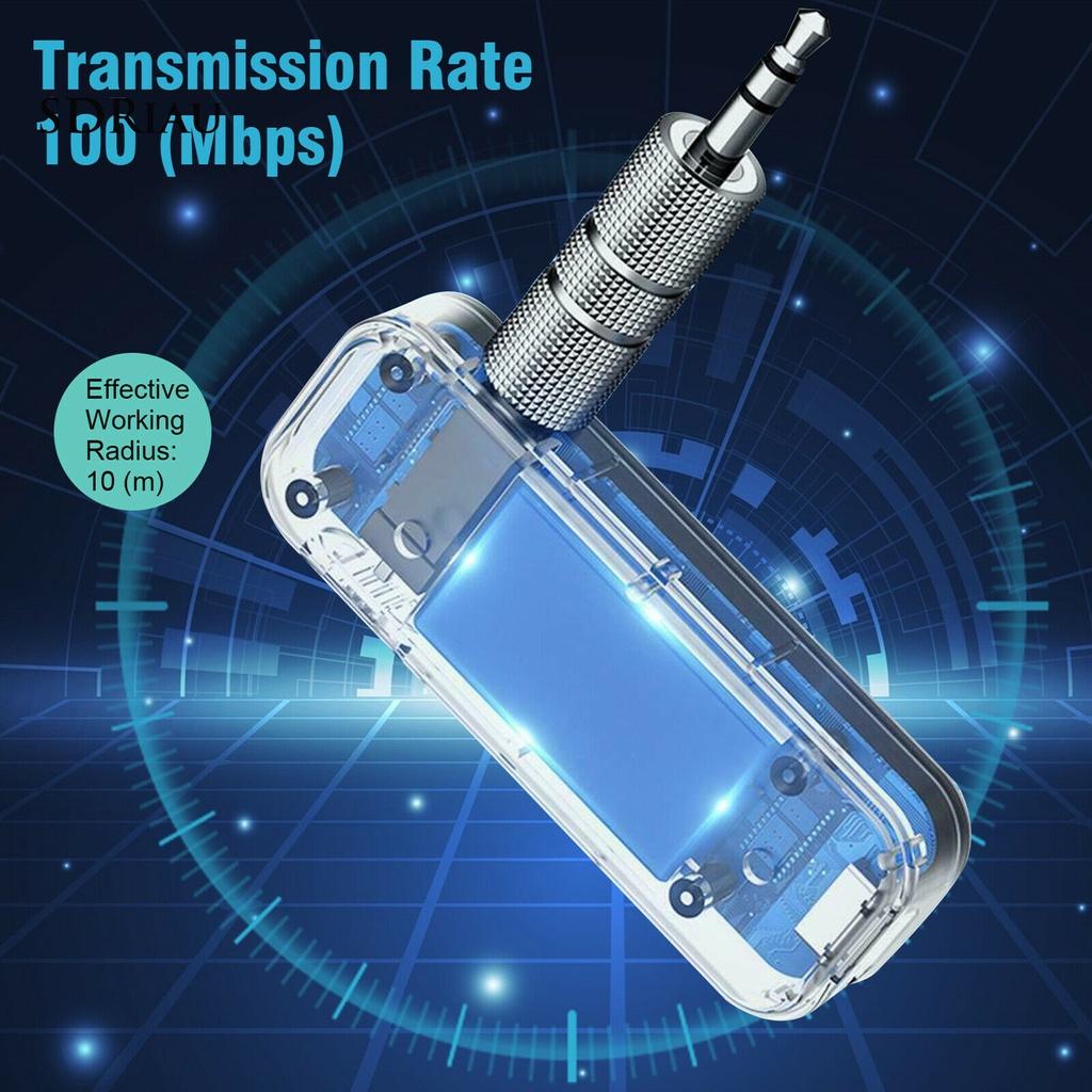 *QCDZ* USB Wireless Bluetooth Audio Adapter 3.5mm 2in1 Bluetooth 5.0 Transmitter Receiver for Vehicles