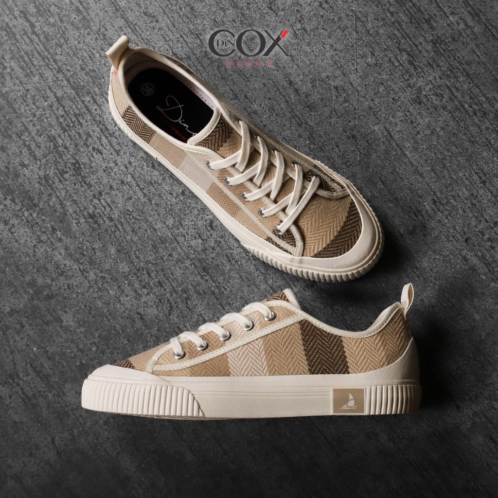 Giày Sneaker Bata Vải Canvas Nữ Dincox C20 Covi Brown Thời Trang Chính Hãng