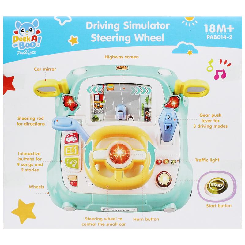 Đồ Chơi Điều Khiển Đa Năng Driving Simulator Steering Wheel - Peek A Boo PAB014-2