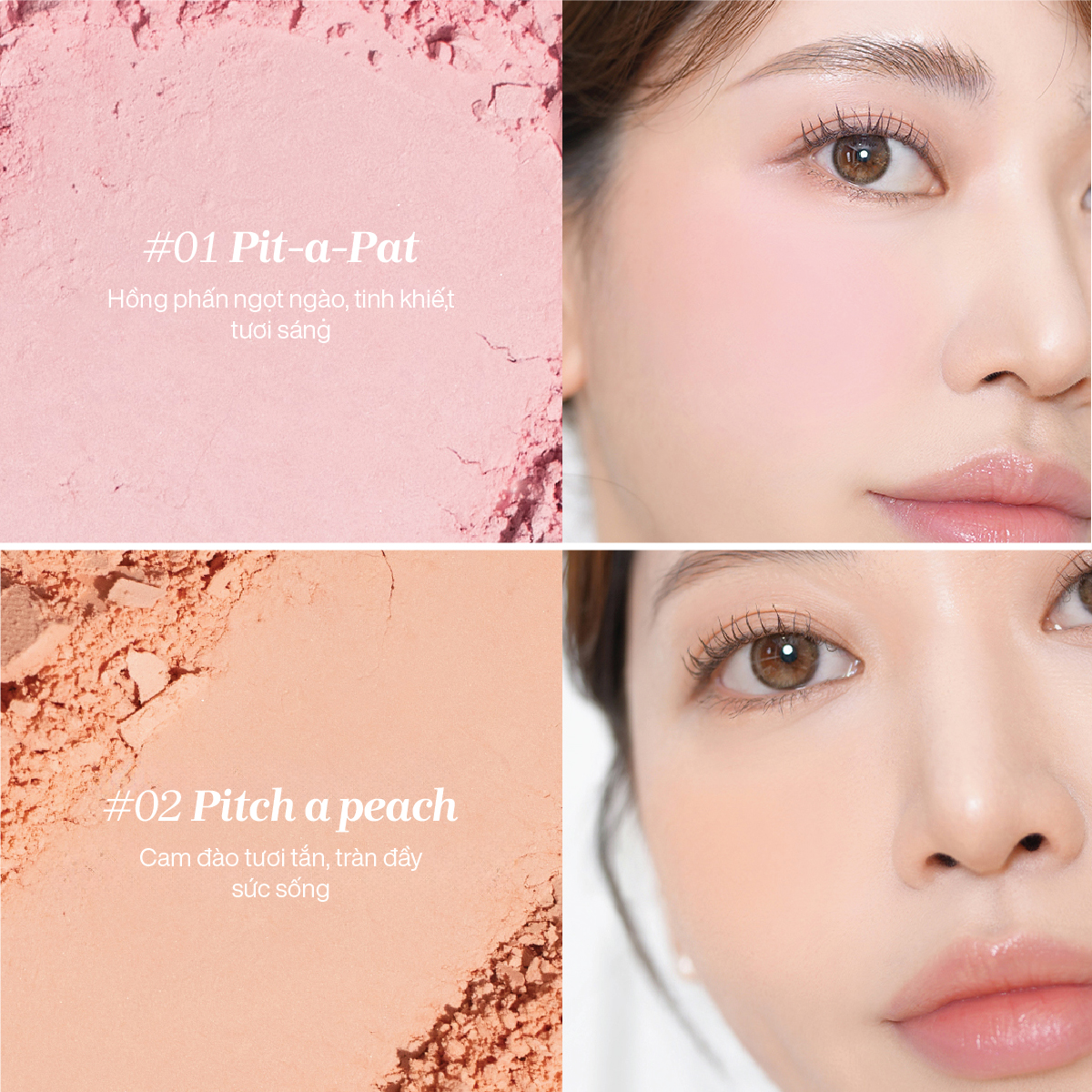 Phấn Má Hồng Mịn Lì Kiềm Dầu Chuẩn Màu mude Flutter Blusher (5g)