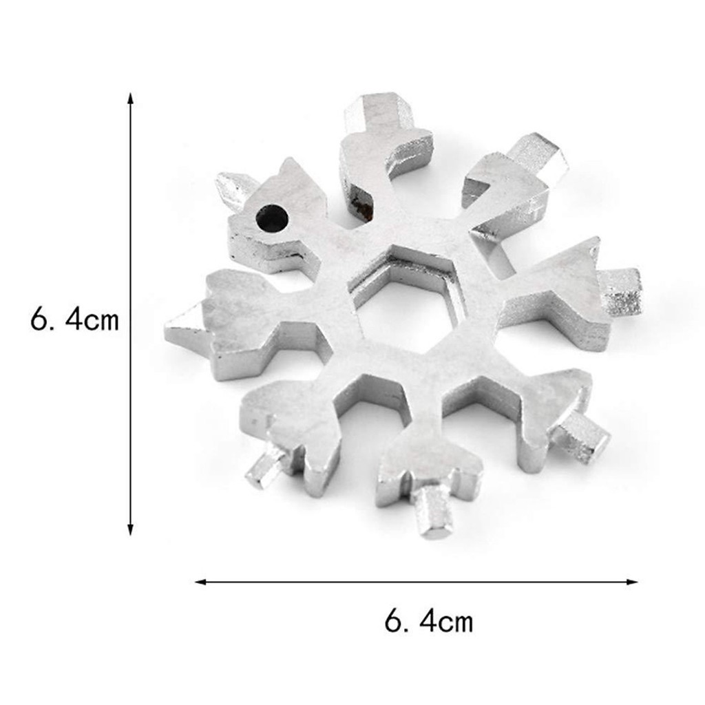 Cờ lê đa năng 19 trong 1 hình bông tuyết tích hợp cờ lê, đầu lục lăng, tuốc nơ vít, dụng cụ mở nắp chai, mở hộp 5.0