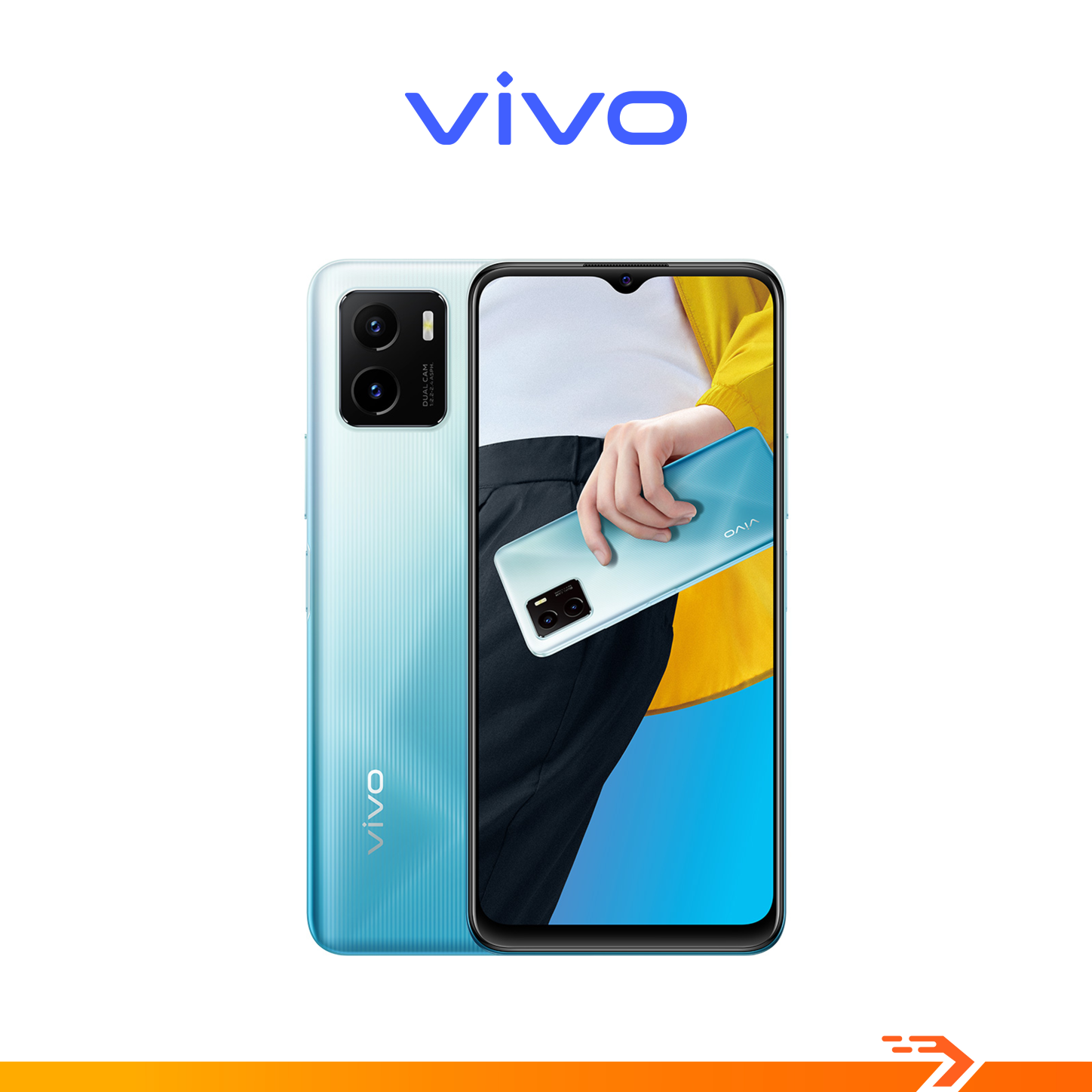 Điện thoại Vivo Y15s (3+32GB) trắng xanh - Hàng Chính Hãng