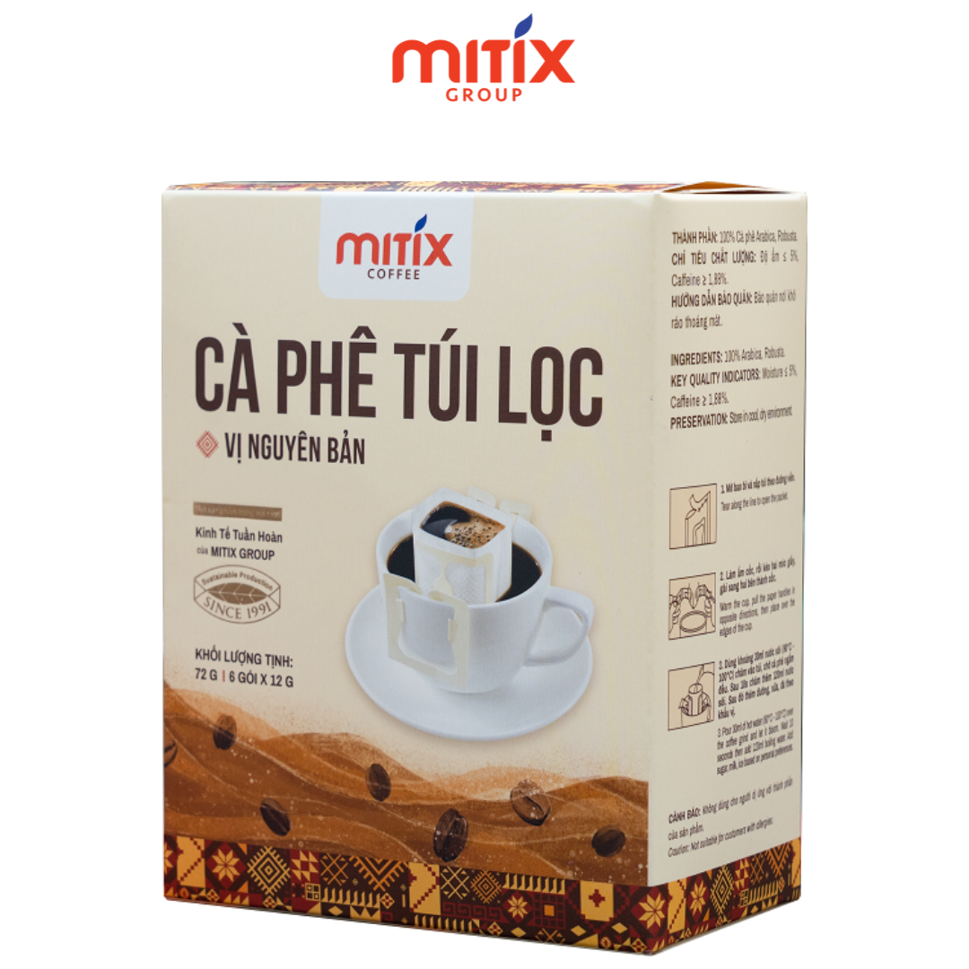 Cà phê túi lọc MITIX loại 72gr/ hộp(06 túi/ hộp)