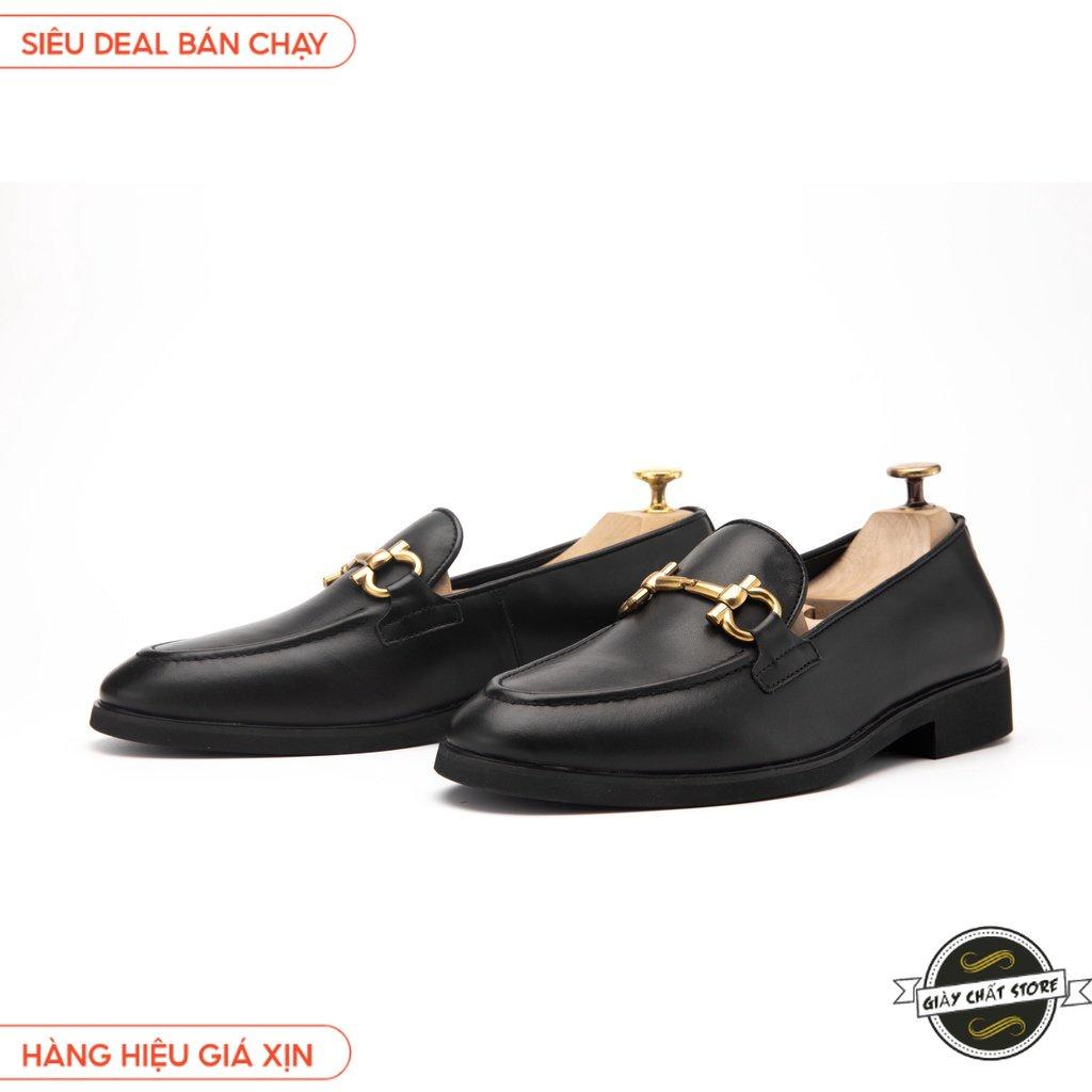 Giày Lười Nam Công Sở XOĂN SHOP Da Pu Pu Size 38 Đến 43 Màu Đen - G062