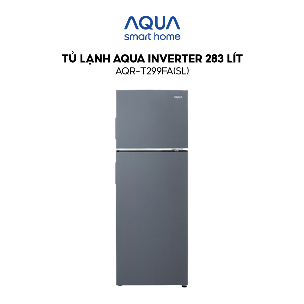 Freeship toàn quốc - Tủ lạnh ngăn đông trên Aqua Twin Inverter 283L AQR-T299FA(SL) - Bảo hành 2 năm - Hàng chính hãng