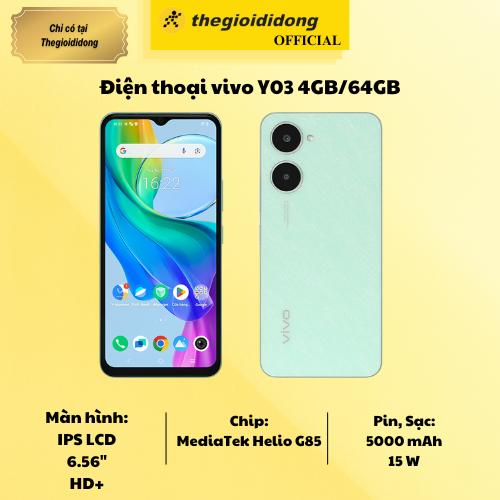 Điện thoại vivo Y03 4GB/64GB - Hàng Chính Hãng