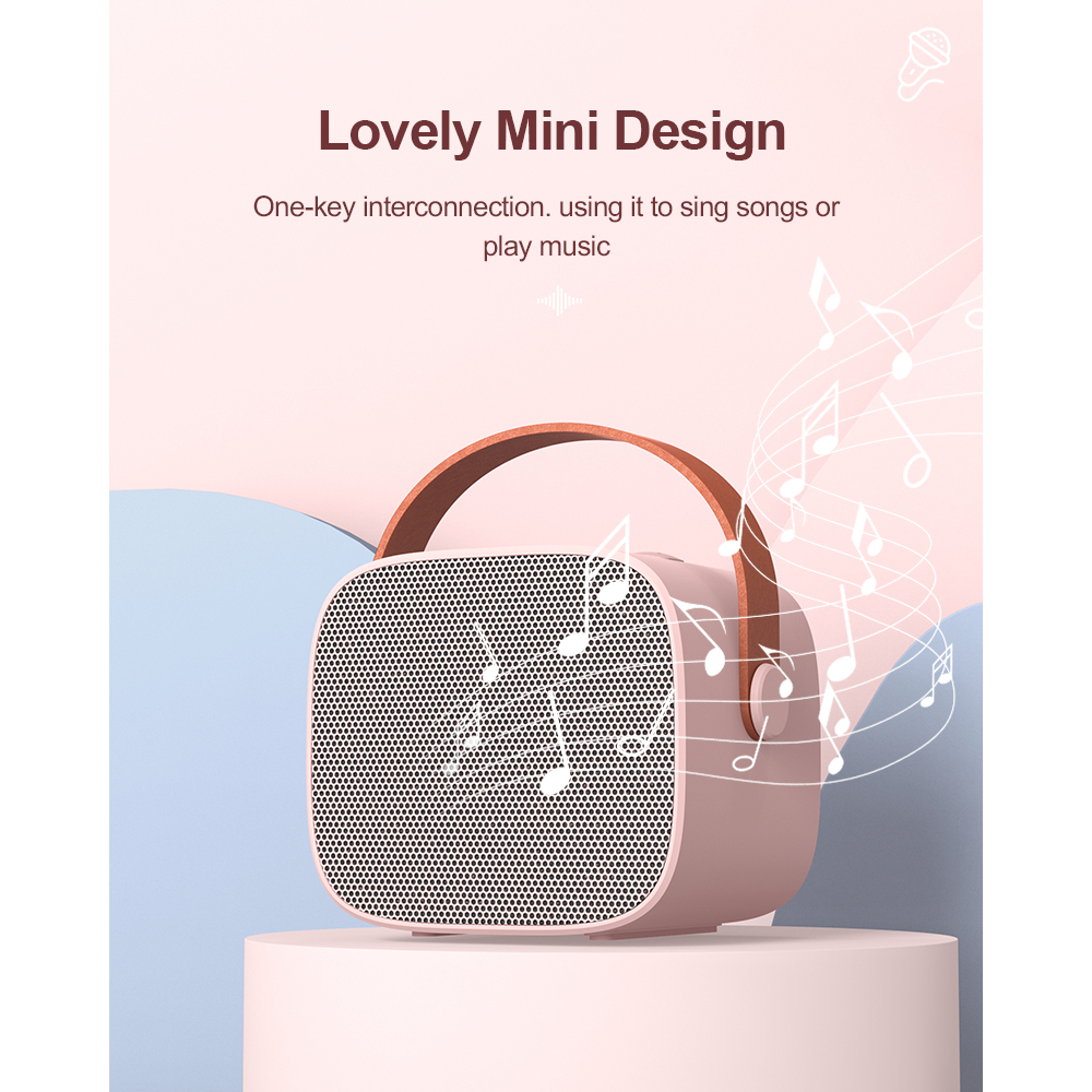 Bộ Loa bluetooth mini karaoke kèm mic KOLEAD P2 Không dây Bass cực mạnh, hỗ trợ kết nối thẻ nhớ, jack 3.5mm - Hàng chính hãng