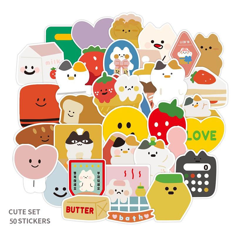 Sticker GẤU GUMMY INS HÀN QUỐC hoạt hình trang trí mũ bảo hiểm,guitar,ukulele,điện thoại,sổ tay,laptop-mẫu S147