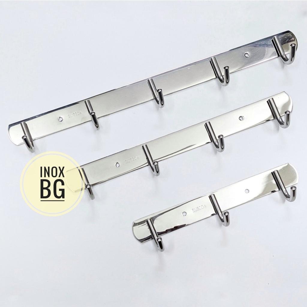 Móc treo quần áo 3,4,5,6,7,8 móc gắn tường inox 304 cao cấp