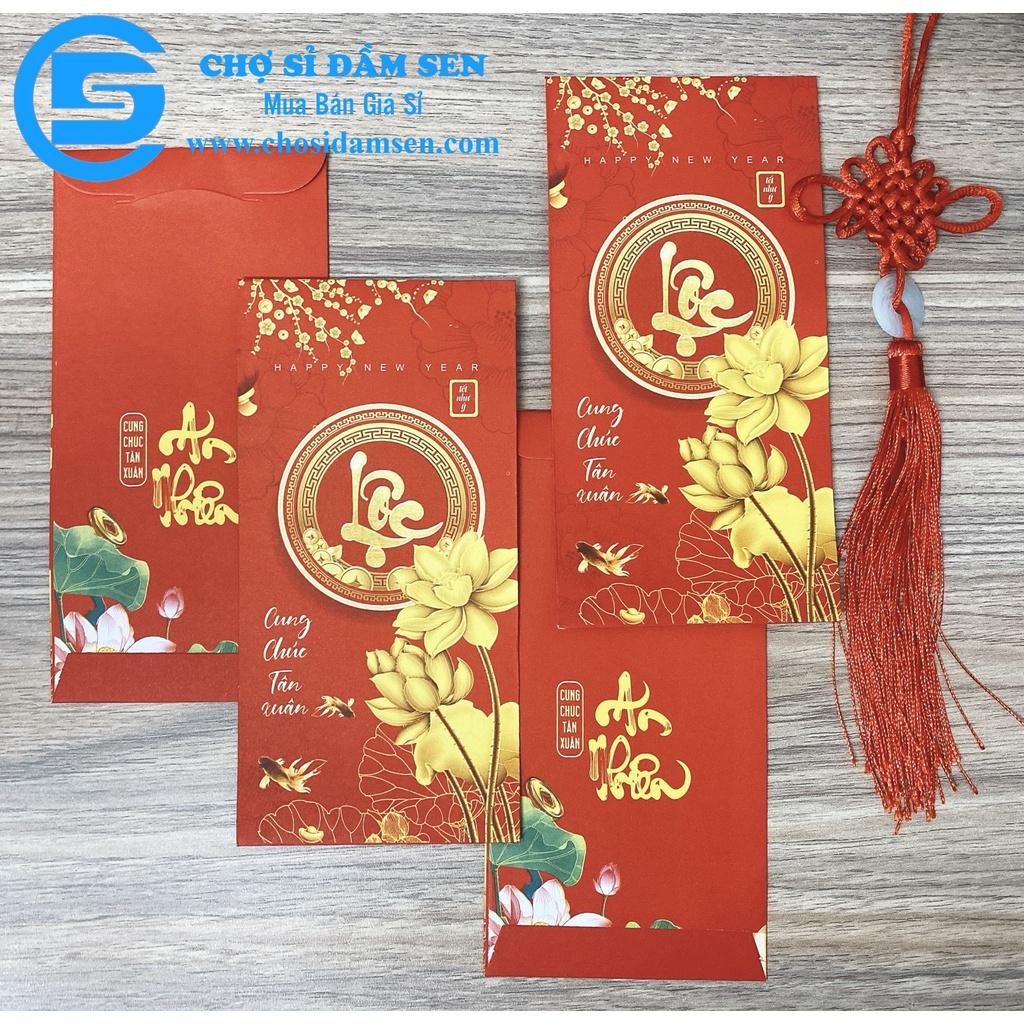 Set 10 Bao Lì Xì Phúc Lộc Thọ. Bao Lì xì truyền thống, Quà tặng Phong Thủy G294-Baolixi-PLT