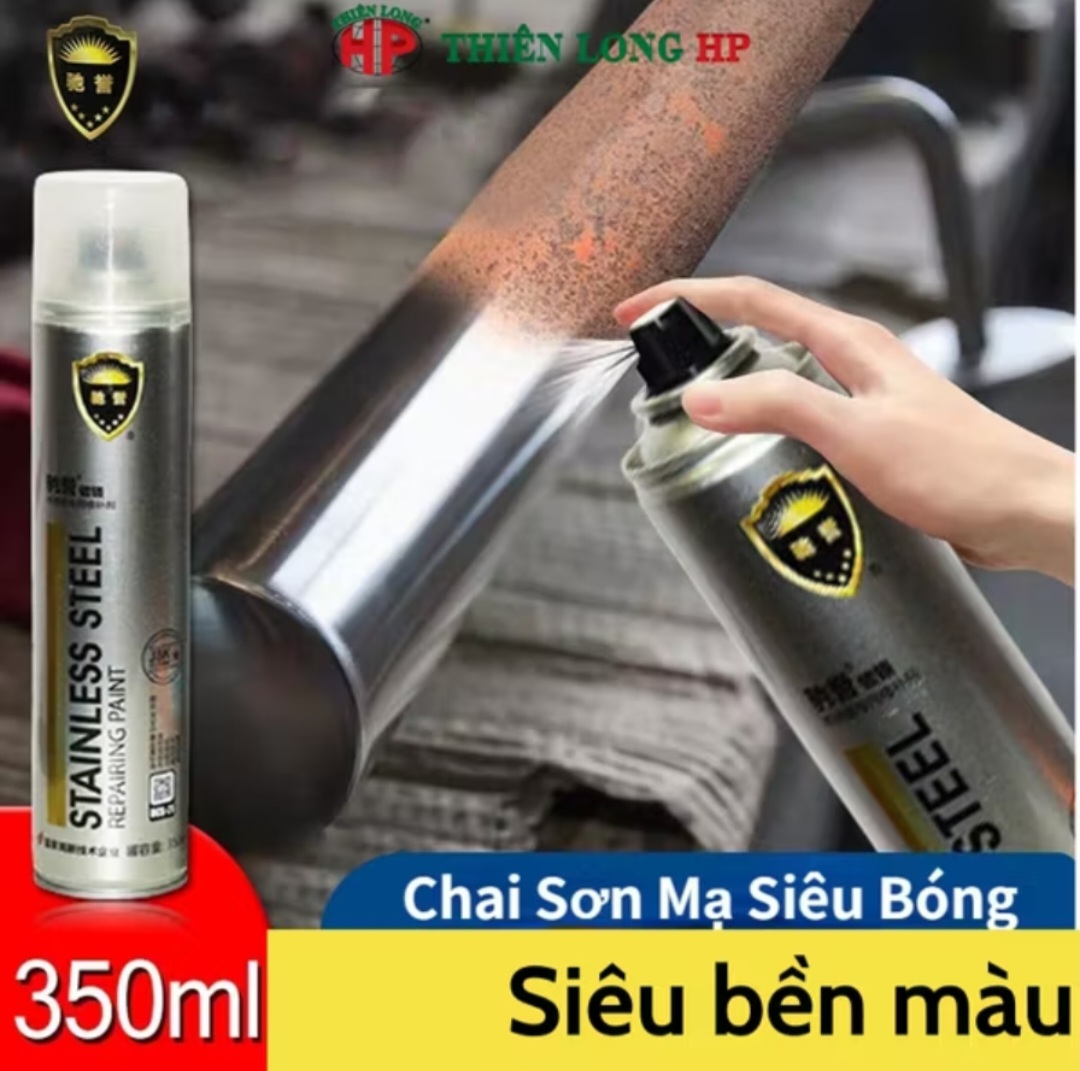 1 CHAI SƠN XỊT MẠ MÀU INOX CHỊU NHIỆT XỊT TRANG TRÍ CỰC ĐẸP