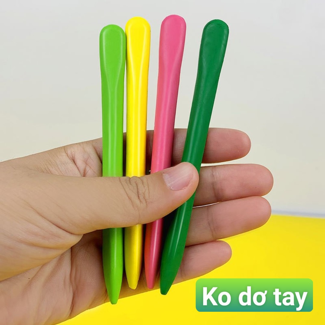 Bộ 6 cây{~11CM} BỘ SÁP MÀU HỮU CƠ CHO BÉ TẬP TÔ TẬP VẼ - TẬP TÔ MÀU - KHÔNG DƠ TAY