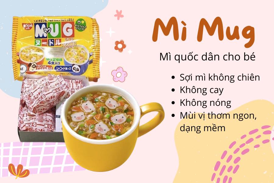 Mì Ăn Liền Cho Bé Nissin MUG Nhật Bản 94g - Màu vàng