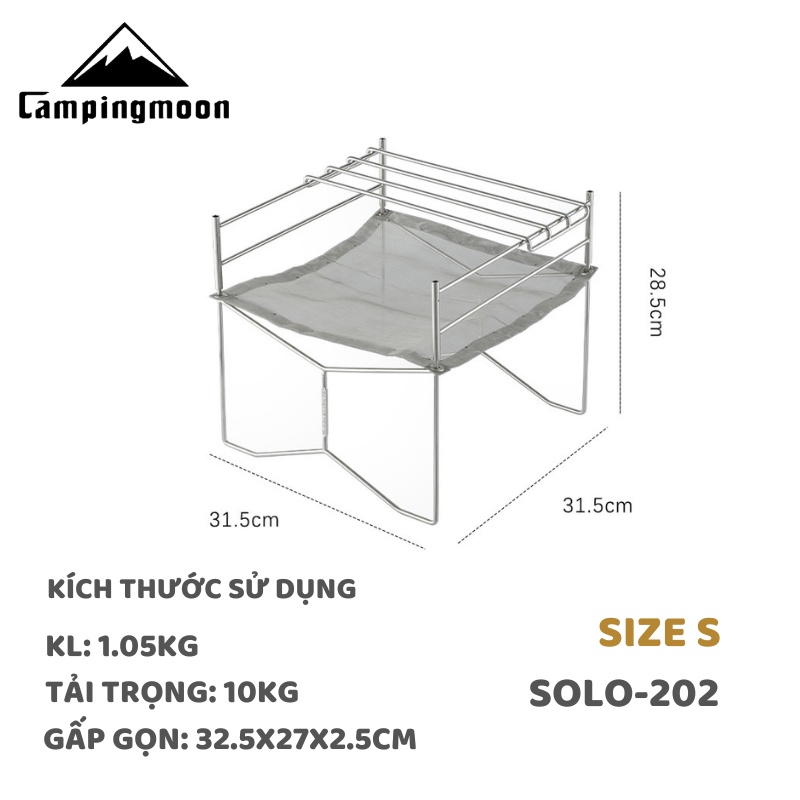 Bếp củi gấp gọn Campingmoon SOLO-303/ SOLO-202