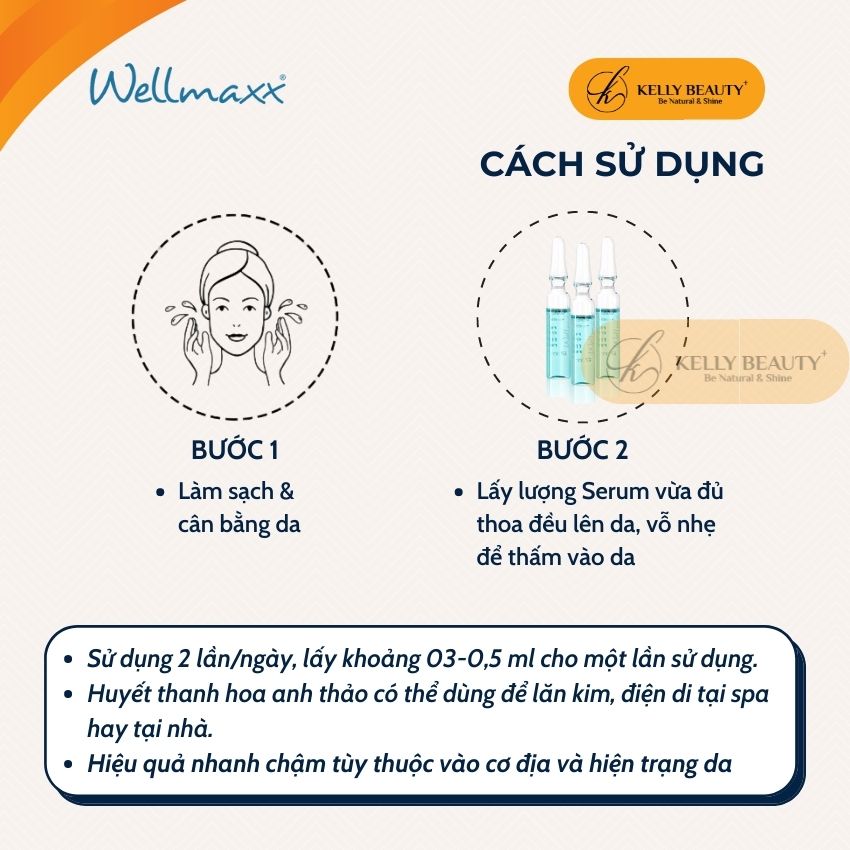 Huyết Thanh Hoa Anh Thảo WELLMAXX - Giảm Sưng Viêm, Ngừa Mụn; Kiềm Dầu, Mờ Thâm Mụn, Sáng Da