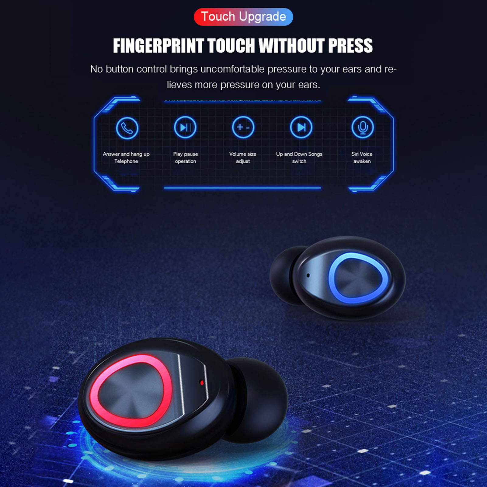 Tai Nghe Không Thấm Nước V10 BT5.0 Giảm Tiếng Ồn Cuộc Gọi Rõ Ràng Kèm Hộp Sạc Màn Hình Kỹ Thuật Số