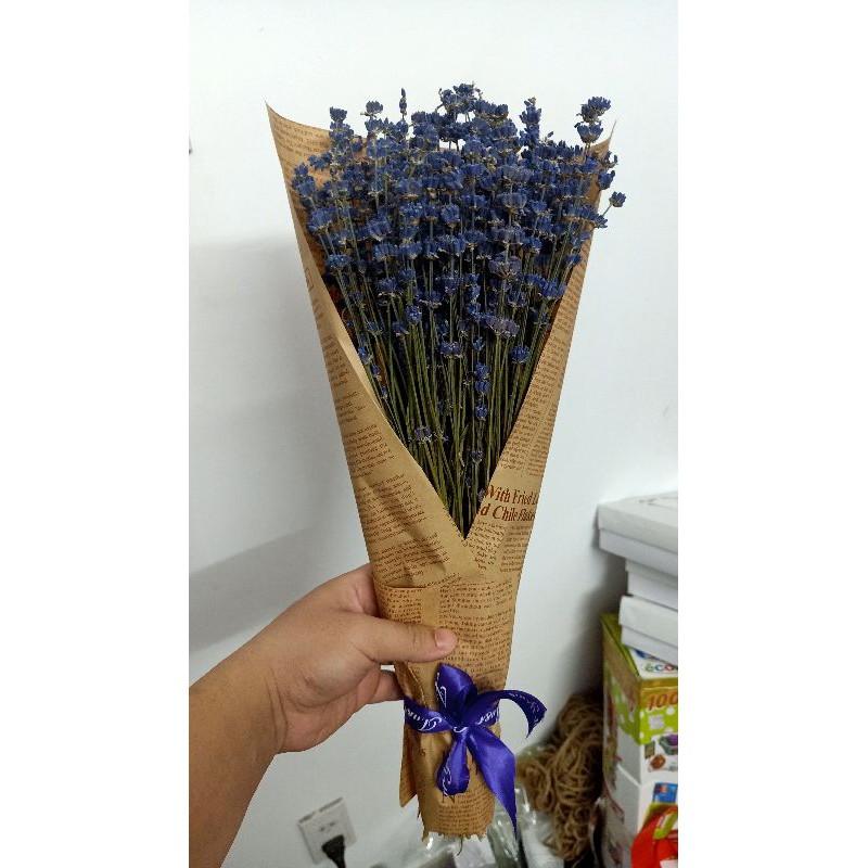 Bó hoa oải hương lavender khô bó giấy báo FREE SHIP Tặng túi thơm