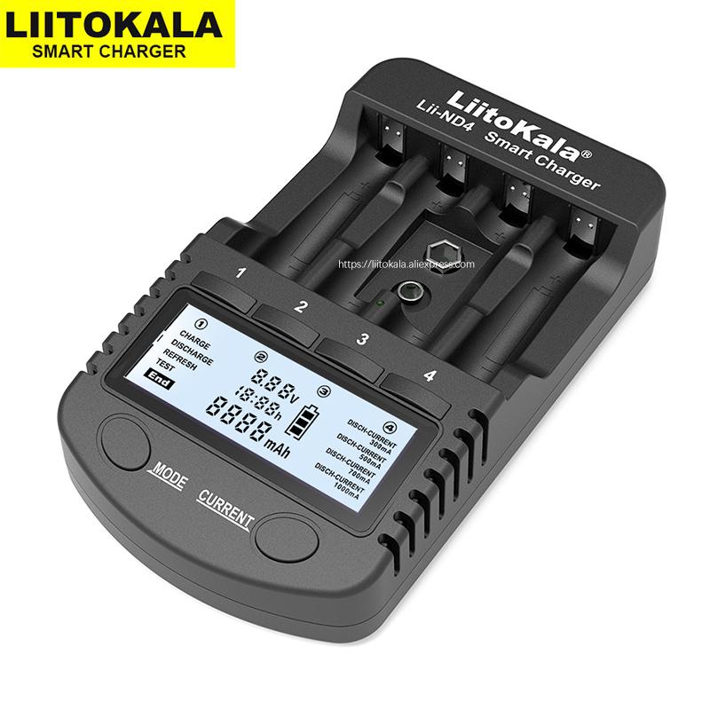 LIITOKALA LII-ND4 Bộ sạc LCD và khả năng kiểm tra cho 1,2V NIMH/CD 9V Màu pin: LII-ND4 FULL SET