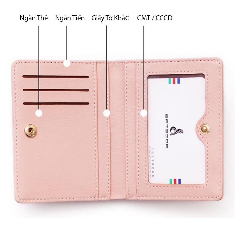 Ví Nữ Mini Cầm Tay FOREVER YOUNG Dáng Vuông Gập 2 Nhỏ Gọn Nhiều Ngăn Da Cao Cấp Cực Đẹp FY29