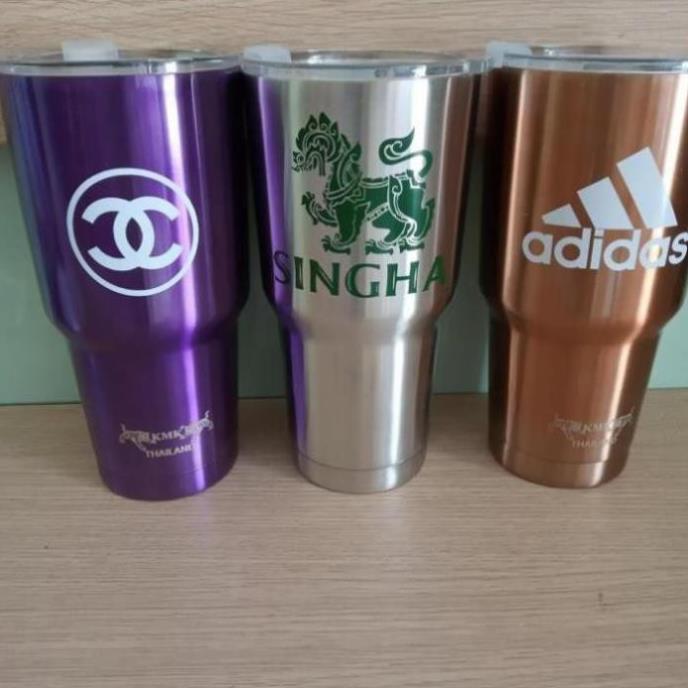 Cốc giữ nhiệt inox 900ml kèm túi và ống hút