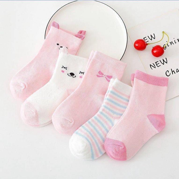 Tất điều hoà Cổ Cao Thu Đông chất liệu cotton Cho Bé Trai Bé Gái
