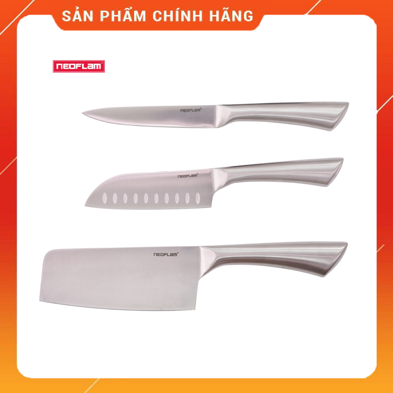 [HÀNG CHÍNH HÃNG] Bộ dao 3 dao iMat. Lưỡi thép cacbon 5CR15 sắc, bền bỉ, cán dao làm bằng inox 430 không gỉ. 3 lựa chọn