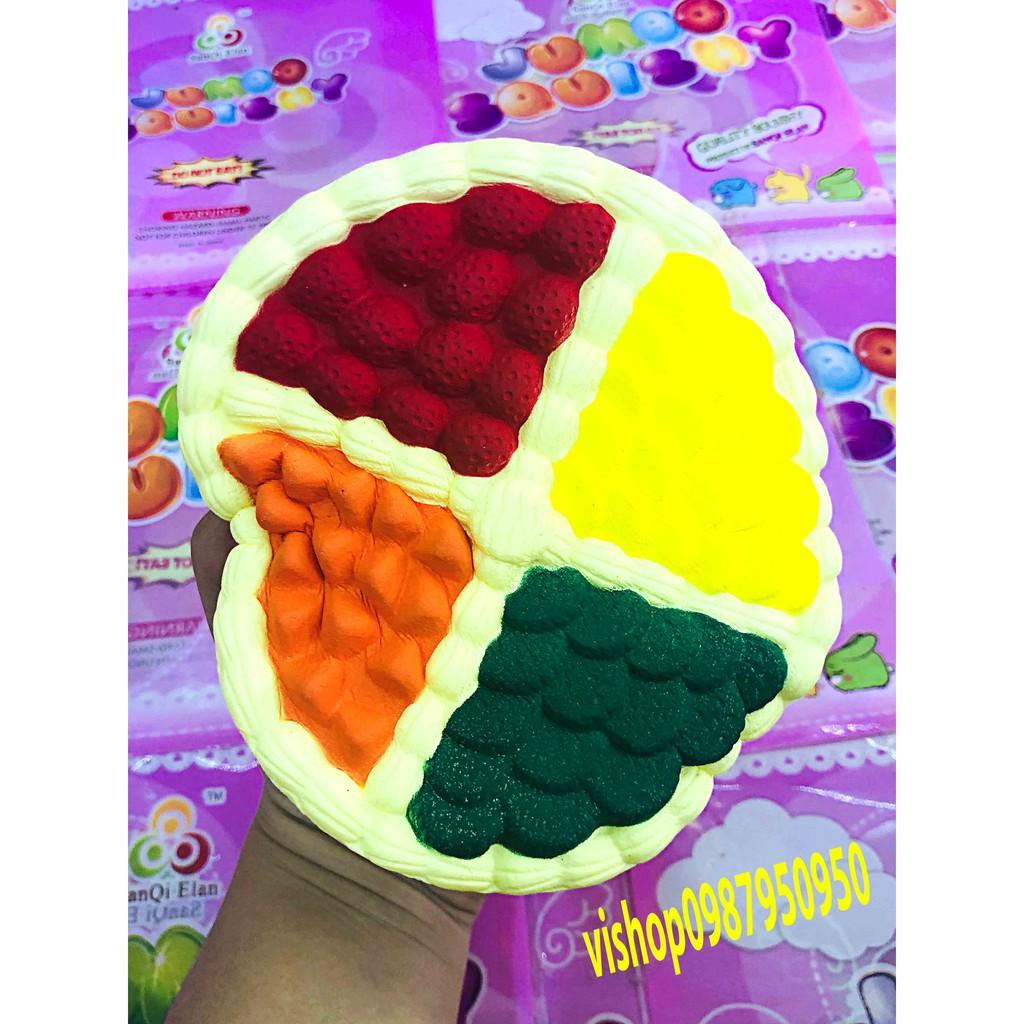 Đồ chơi Squishy bánh kem tròn ngũ sắc 5 màu chậm tăng siêu đẹp